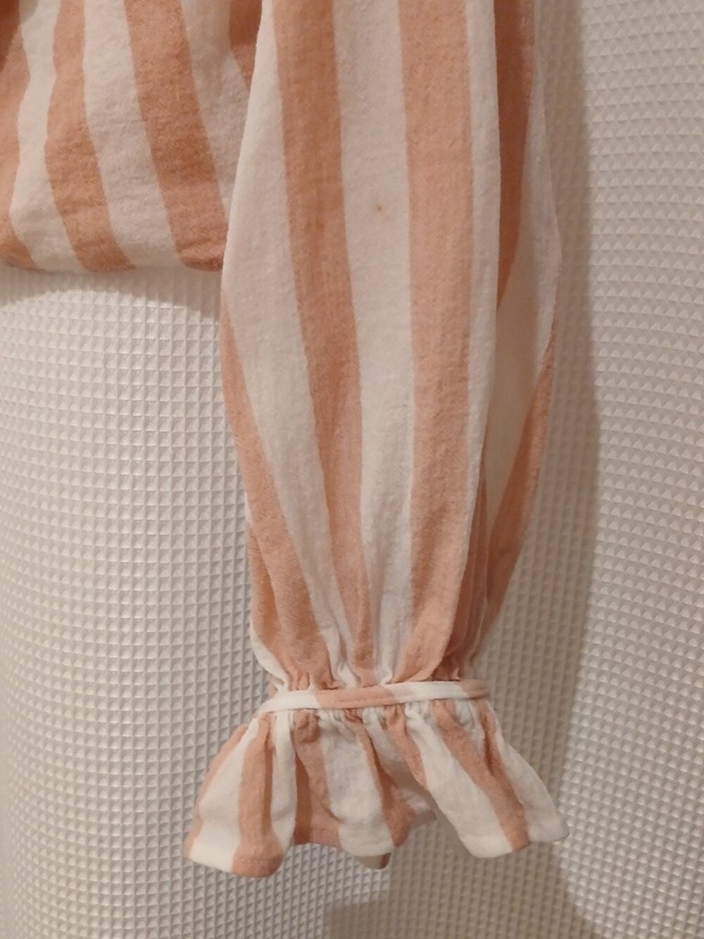 Sundays Tie Front Top in Pink and White Stripe - Picture 13 of 13